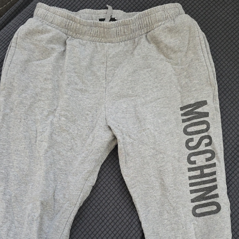 Moschino Kids Gray Sweatpants with Black Logo (Used)